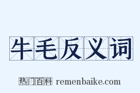 牛毛反义词是什么意思的图片